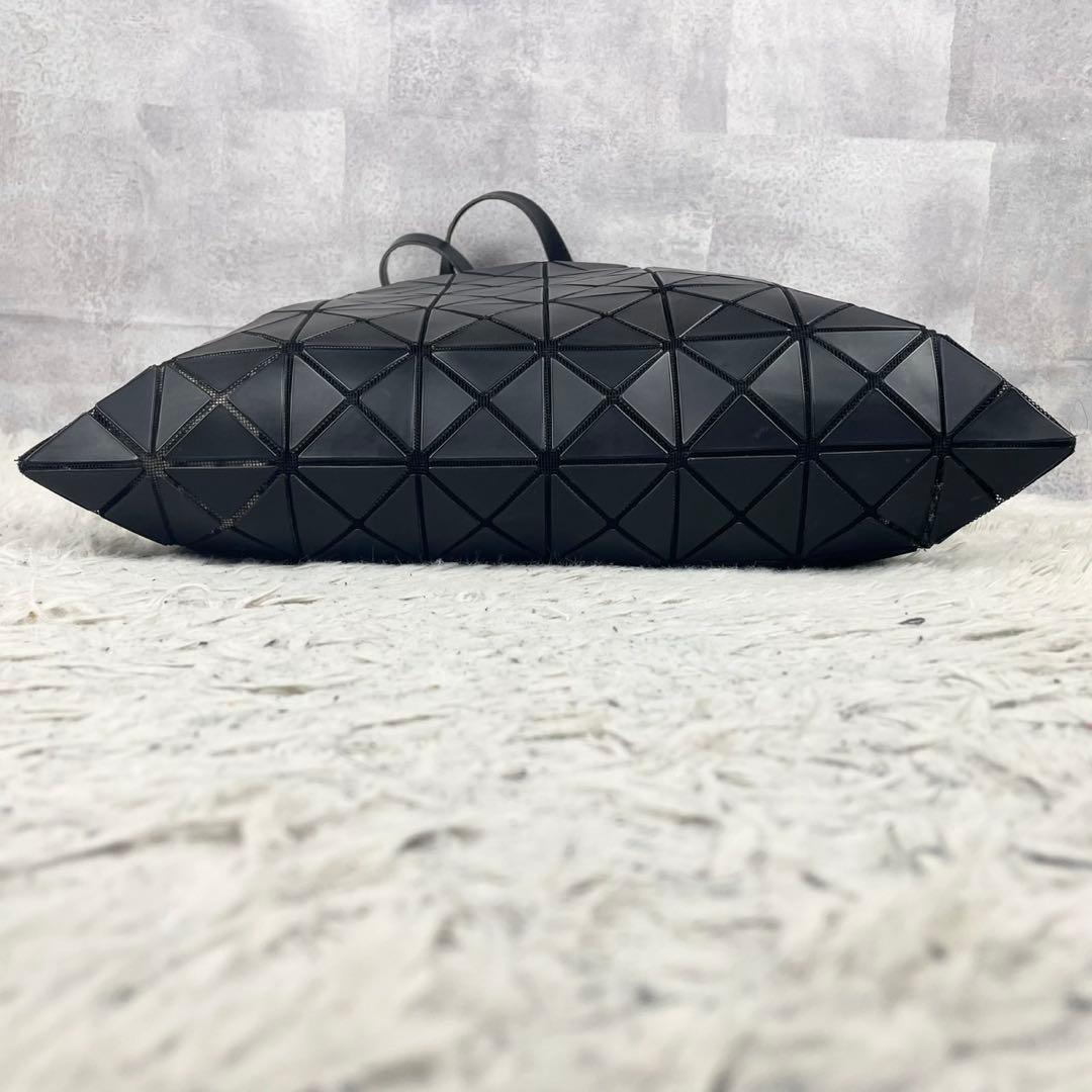 A4可 美品 バオバオイッセイミヤケ レザー トートバッグ ロゴ型押し ブラック