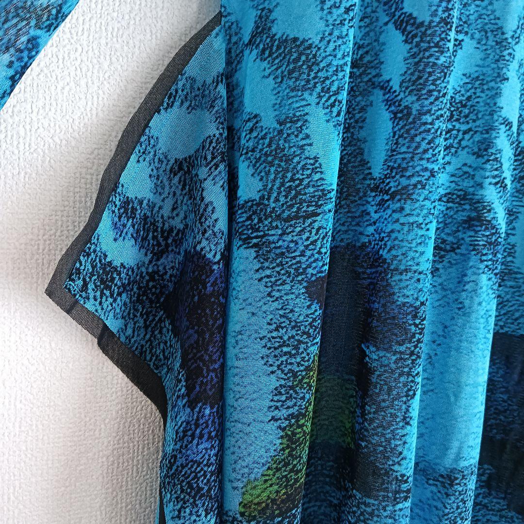 HIROKO KOSHINO 絵画プリントアシンメトリー チュニック