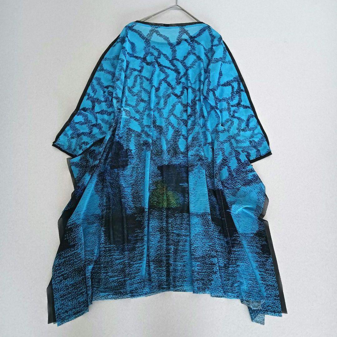 HIROKO KOSHINO 絵画プリントアシンメトリー チュニック