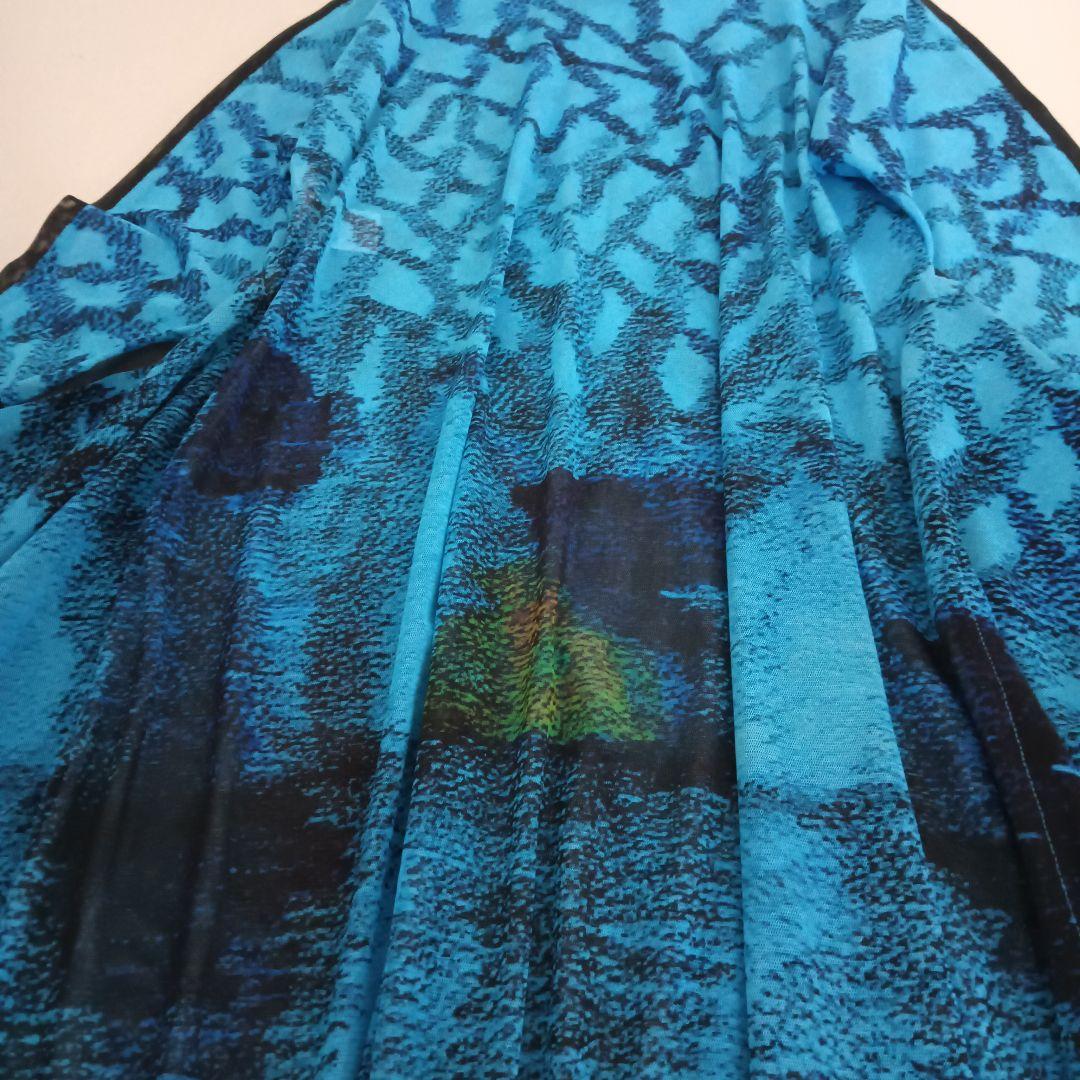 HIROKO KOSHINO 絵画プリントアシンメトリー チュニック