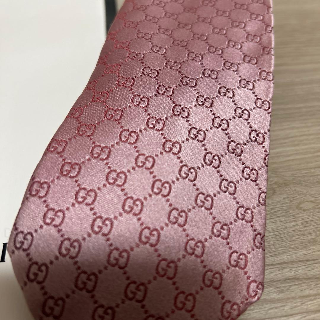 最終値下げ　GUCCI グッチ ネクタイ GG柄 シェリーライン 艶