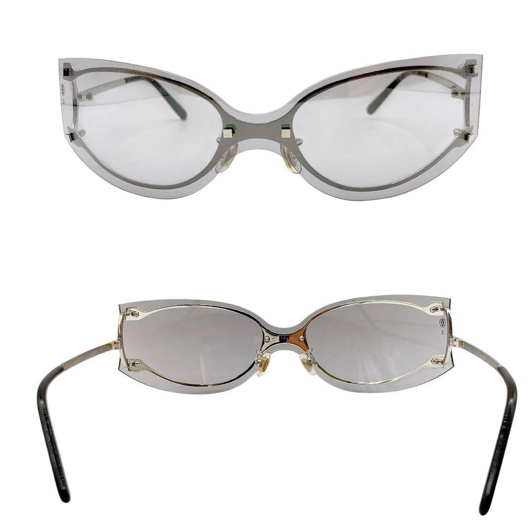 極美品✨カルティエ 南青山店オープン記念モデル リムレス サングラス シルバー