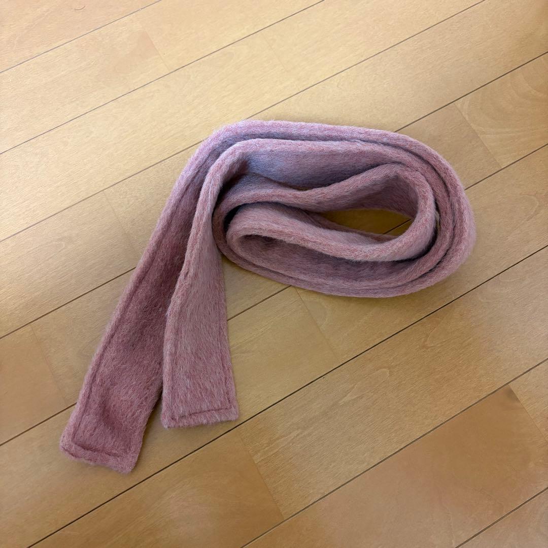 ジャケット・アウター mideal shaggy long coat LIGHT / PINK