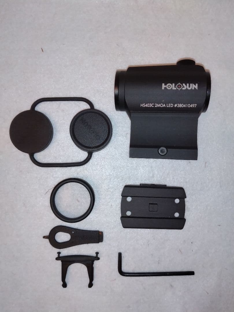 実物 HOLOSUN HS403C レッドドットサイト ソーラータイプ おまけ付