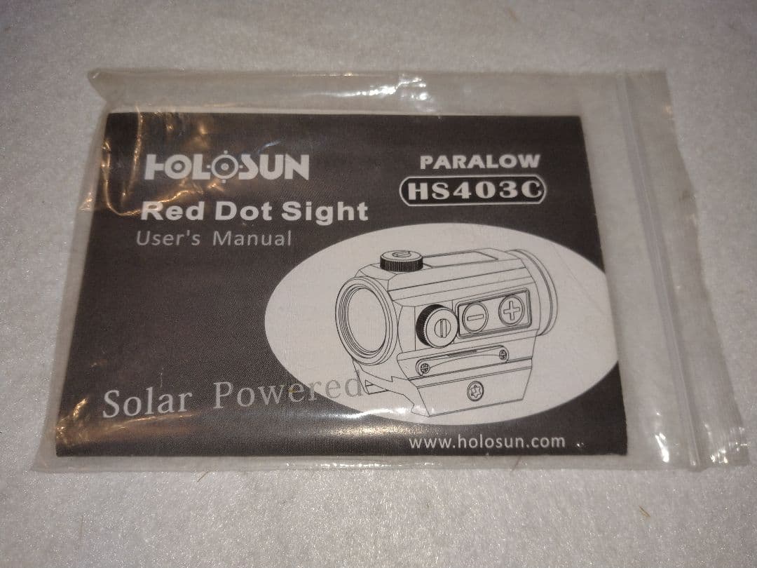 実物 HOLOSUN HS403C レッドドットサイト ソーラータイプ おまけ付