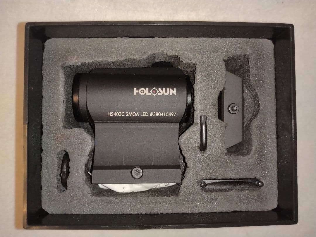 実物 HOLOSUN HS403C レッドドットサイト ソーラータイプ おまけ付