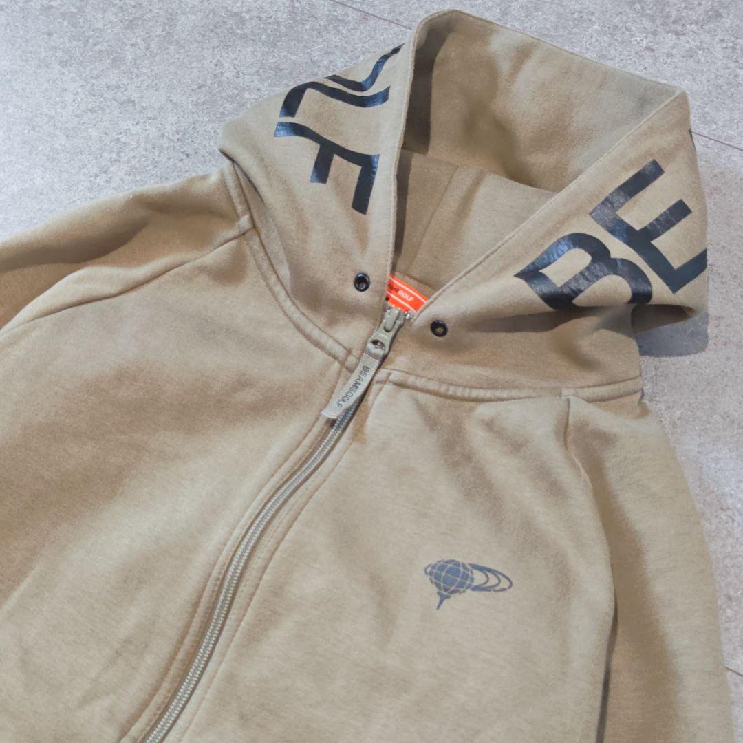 【ビームスゴルフ】オレンジレーベル フードロゴパーカー ストレッチ ダブルジップ