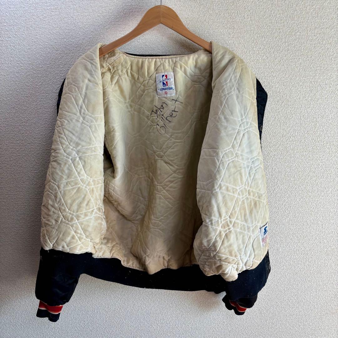 USA製80s STARTERスターター ナイロンスタジャンXLサテンジャケット