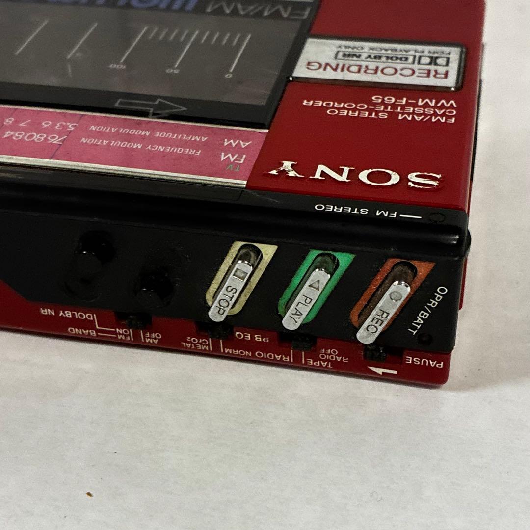 SONY WM-F65 ウォークマン 本体 赤色 レトロ 現状品