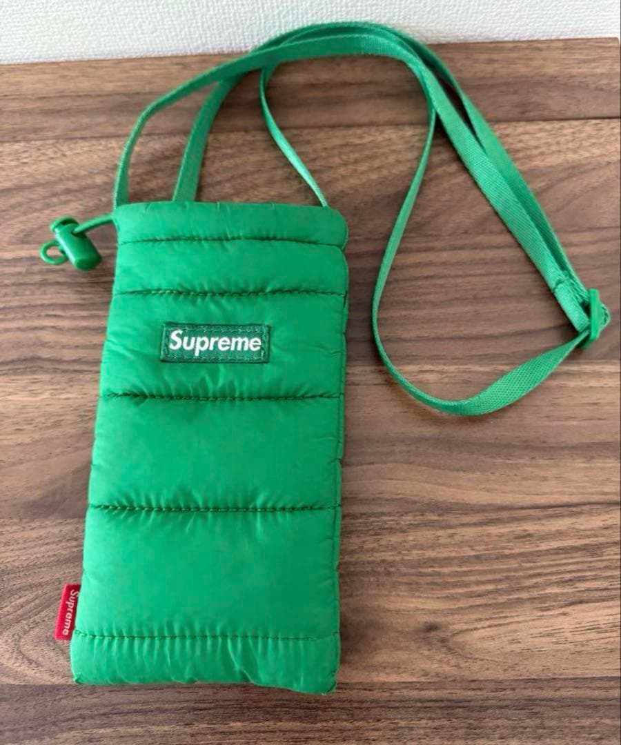 supreme 22AW Puffer Neck Pouch グリーン