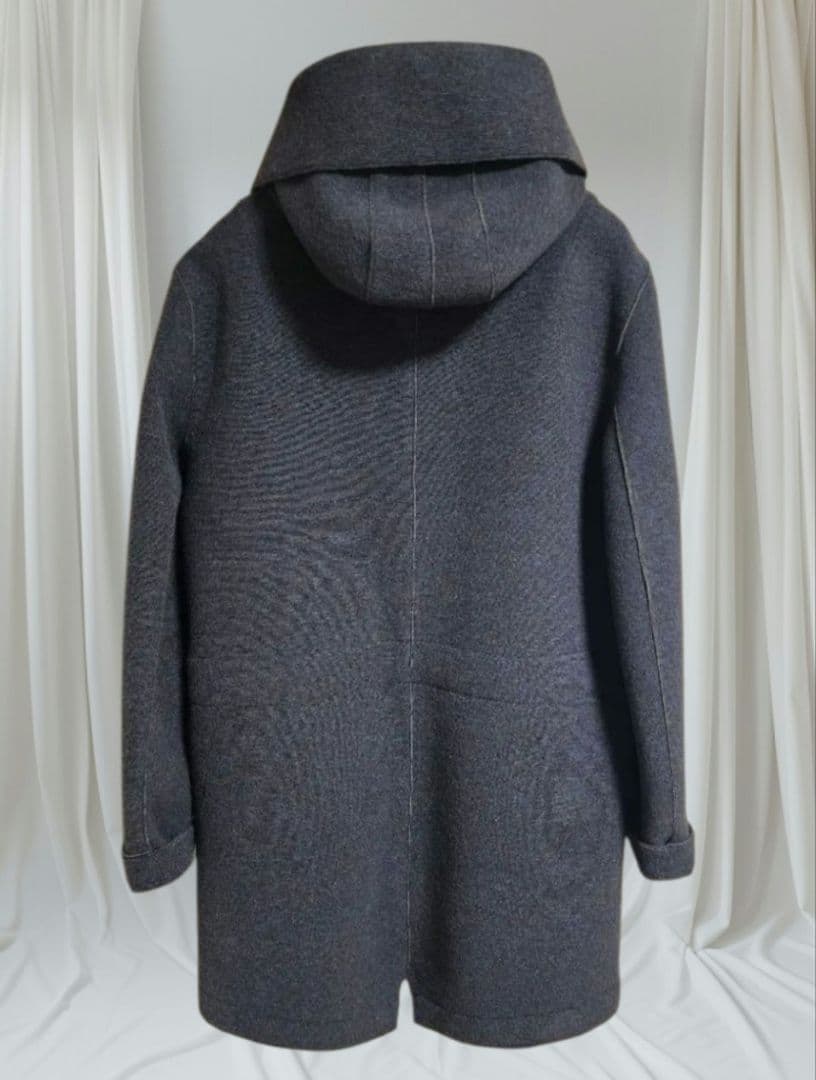 美品BOB ダークブルー フード付きダッフルコート モッズコートL【土日限定】