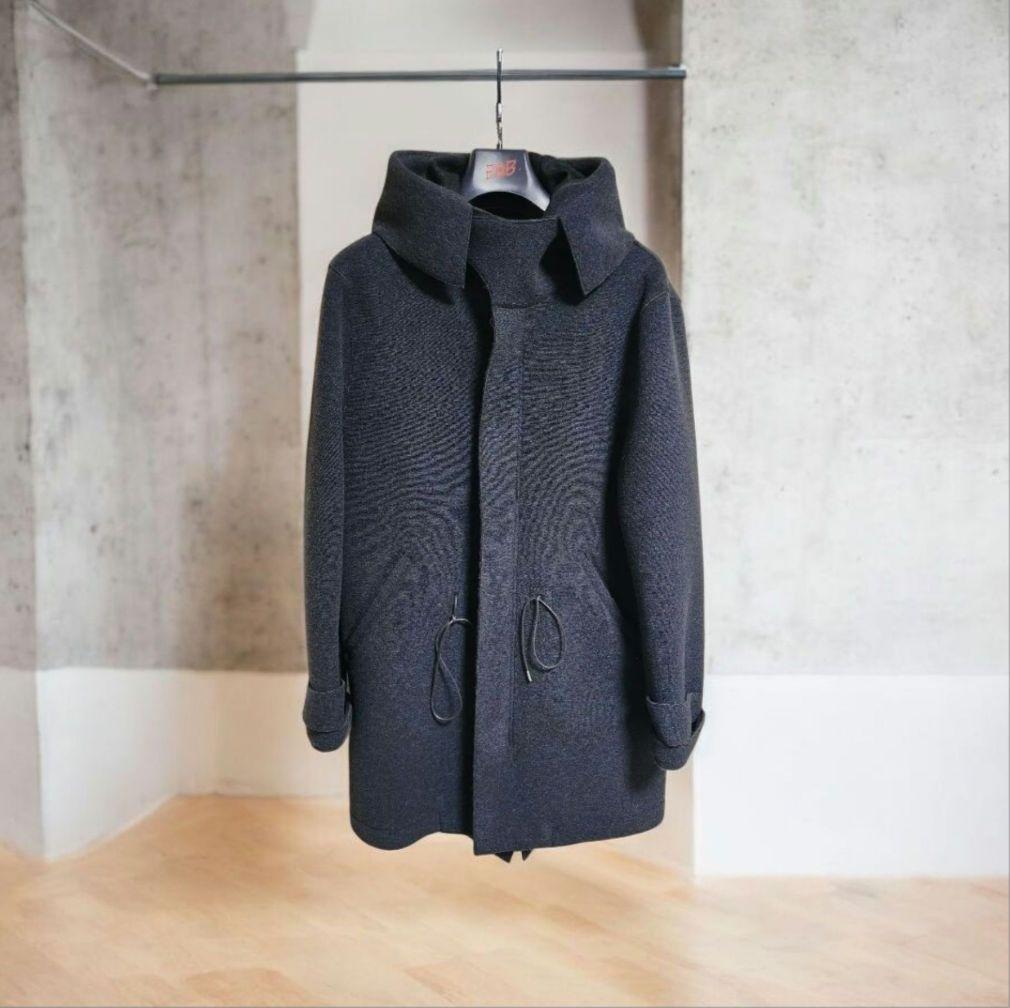 美品BOB ダークブルー フード付きダッフルコート モッズコートL【土日限定】