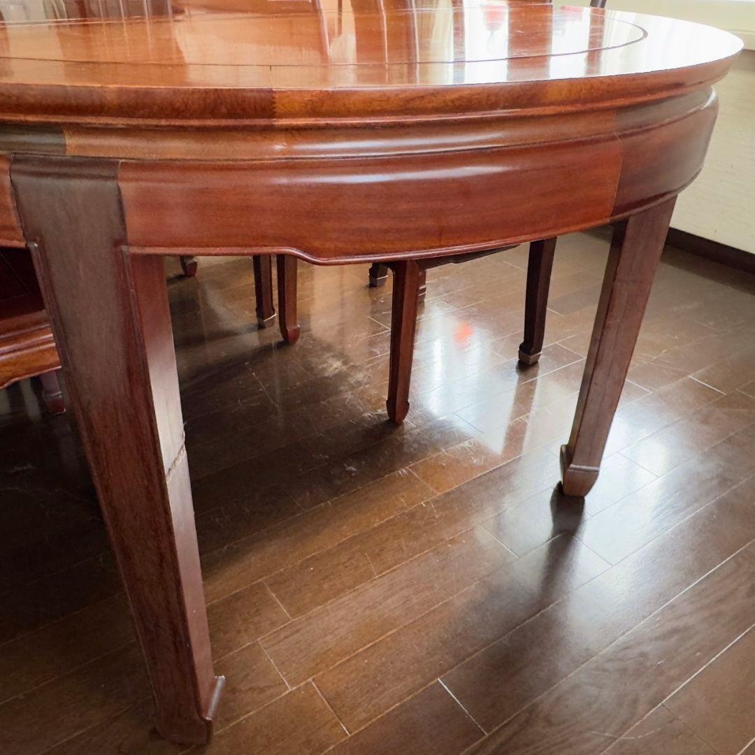 中国 高級花梨無垢材 エクステンションテーブル ※椅子は別売り