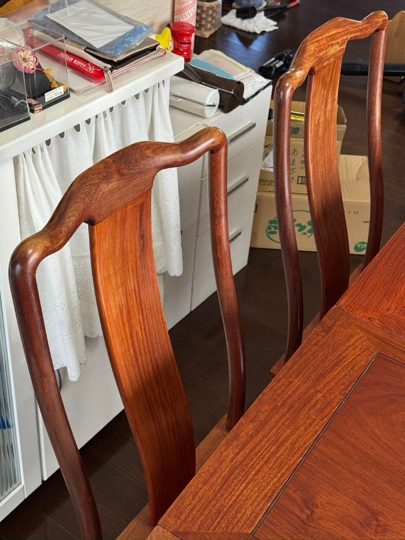 中国 高級花梨無垢材 エクステンションテーブル ※椅子は別売り