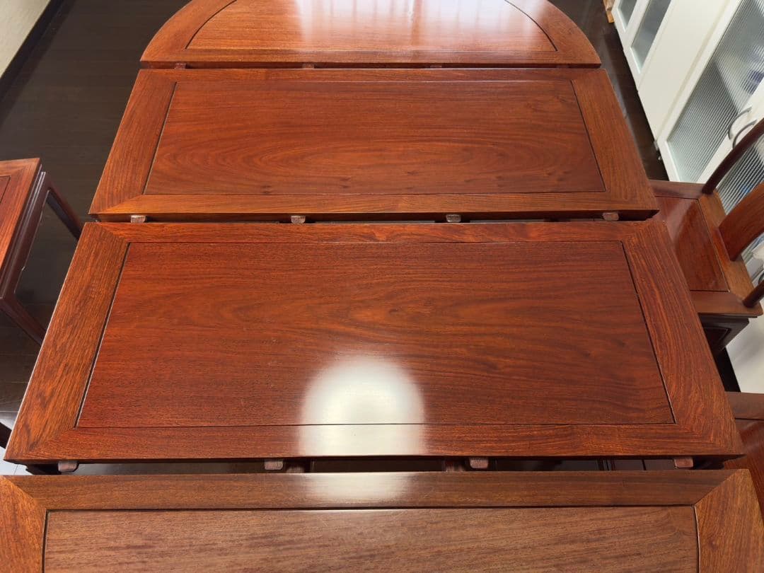 中国 高級花梨無垢材 エクステンションテーブル ※椅子は別売り