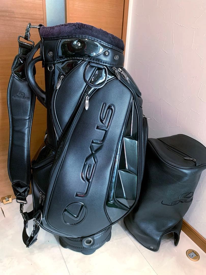 希少　完売　レクサス　LEXUS ブラック　3眼　キャディバッグ　カーボン　合皮