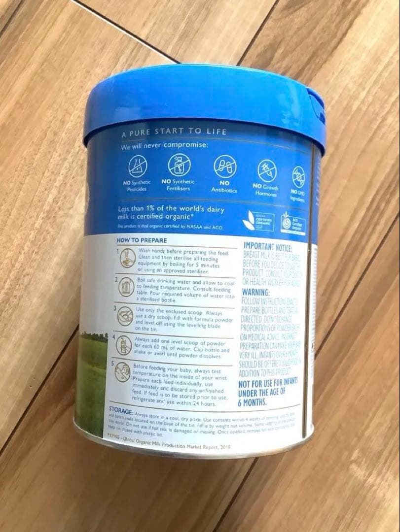 Bellamy’sベラミーズ・オーガニック牛の粉ミルクStep2 (6ヶ月)3缶