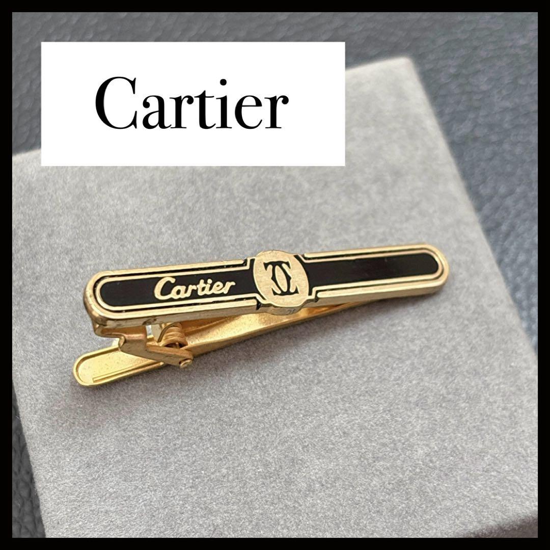 カルティエ タイピン ロゴレタッチ 刻印 24KGF クリップ ゴールド