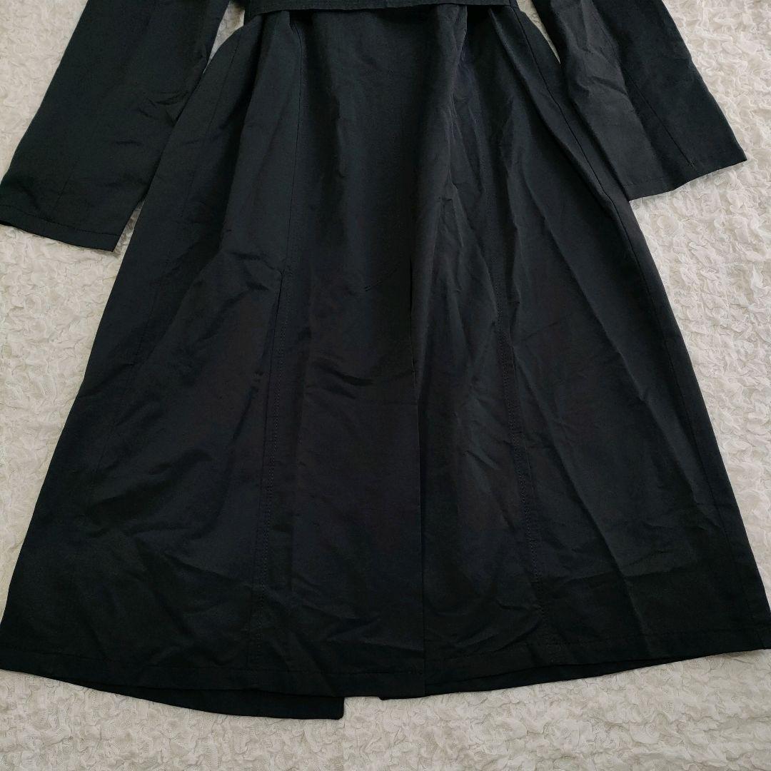 美品 マリナリナルディ トレンチコート ダブルカラー ウエストリボン 23号