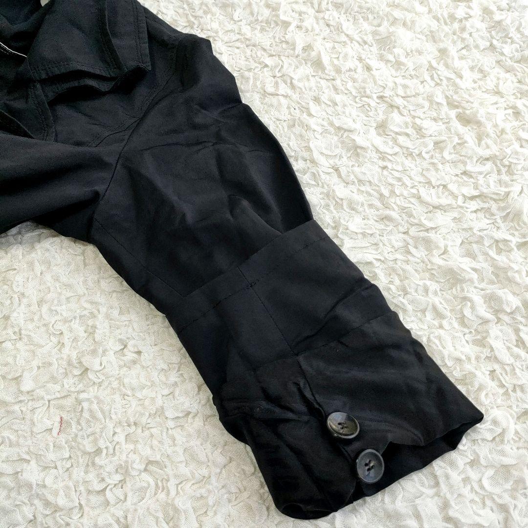 美品 マリナリナルディ トレンチコート ダブルカラー ウエストリボン 23号