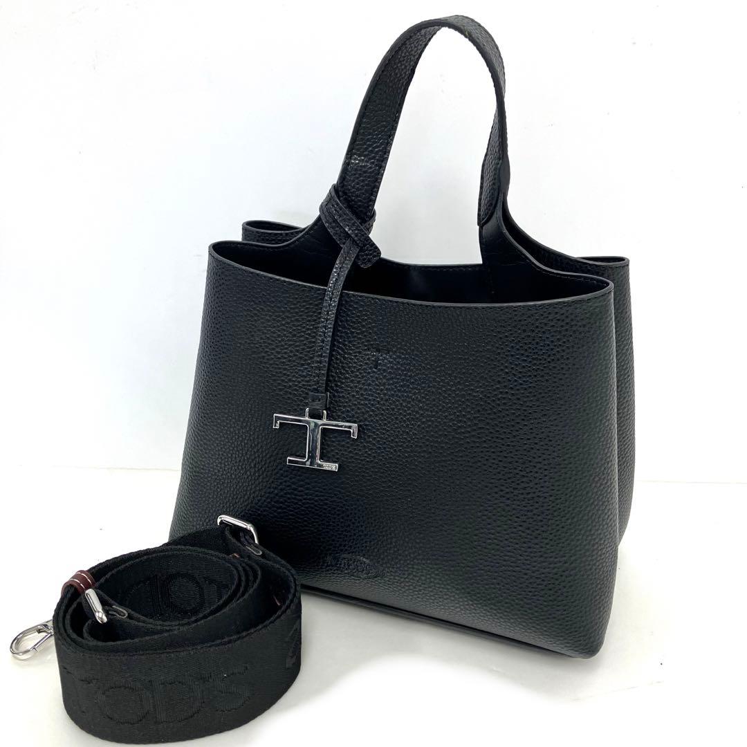 大人気☆TOD'S☆トッズ☆Tタイムレス☆ショルダーバッグ☆マイクロ☆レザー☆黒