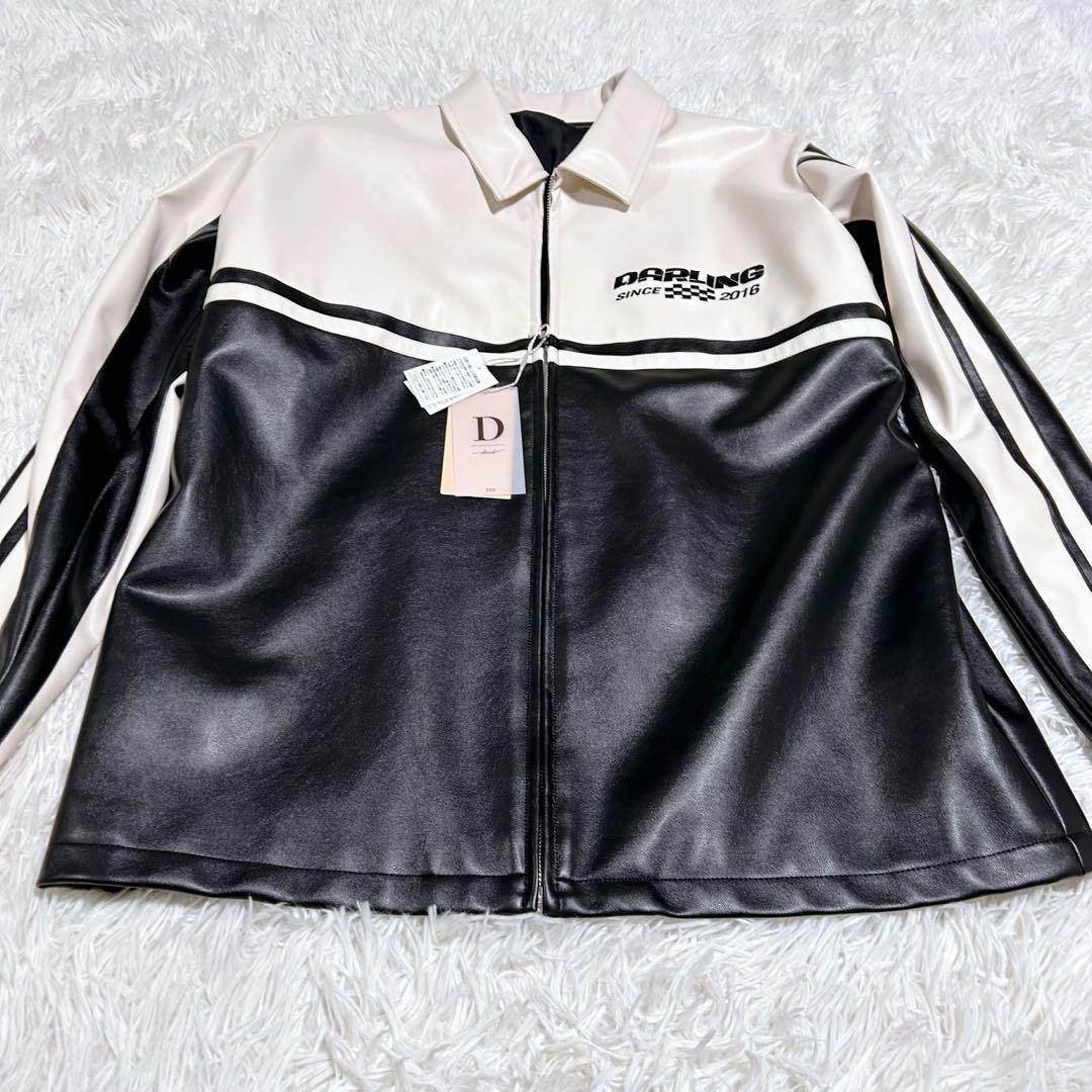 【新品希少】ダーリッチ Darich バイカラーレザースタジャン