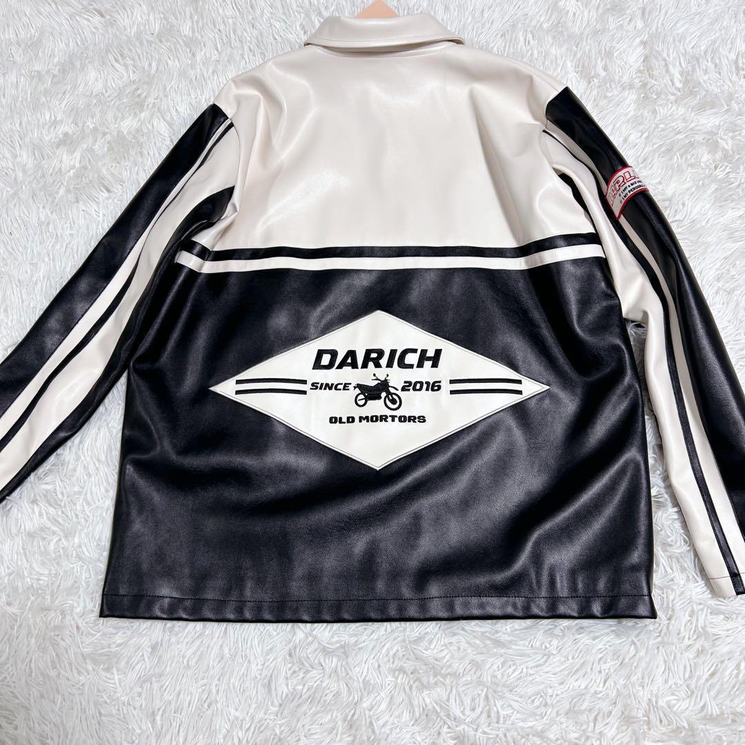 【新品希少】ダーリッチ Darich バイカラーレザースタジャン