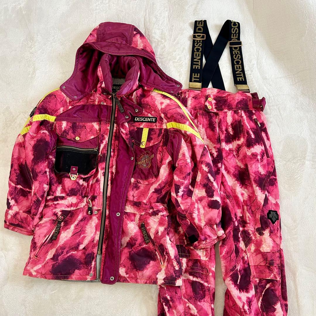DESCENTE デサント スキーウェア 上下セット 日本製 Y2K 総柄