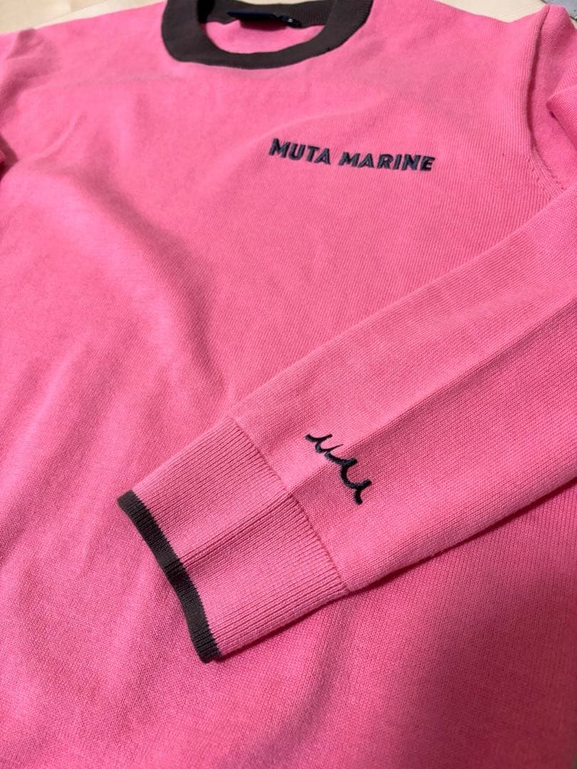 muta MARINE マルニー バイカラー クルーネックニットセーター