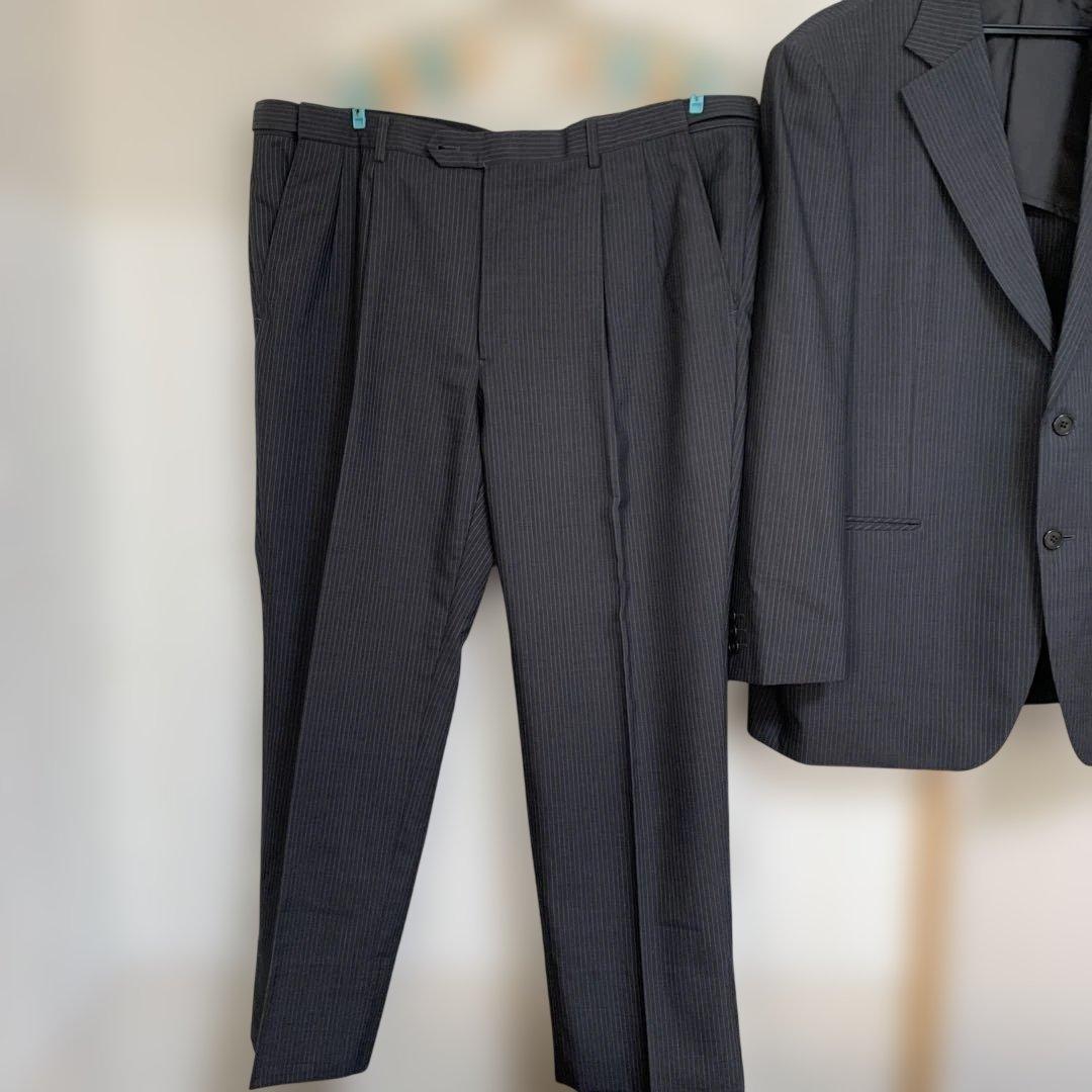 大きいサイズ ストライプ ビジネススーツセット