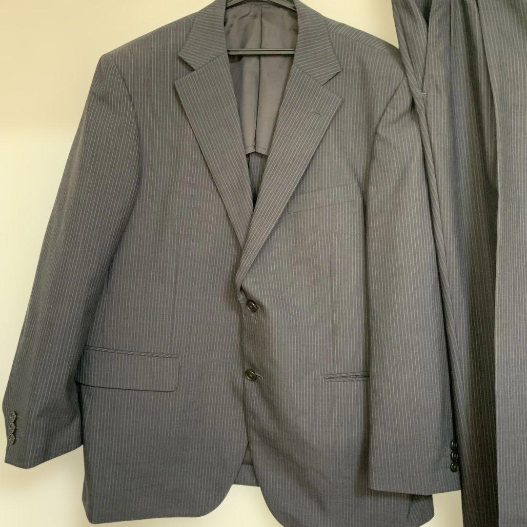 大きいサイズ ストライプ ビジネススーツセット