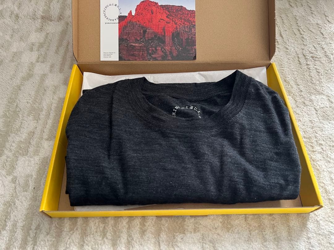 山と道　100% Light Merino Pocket T-shirt L