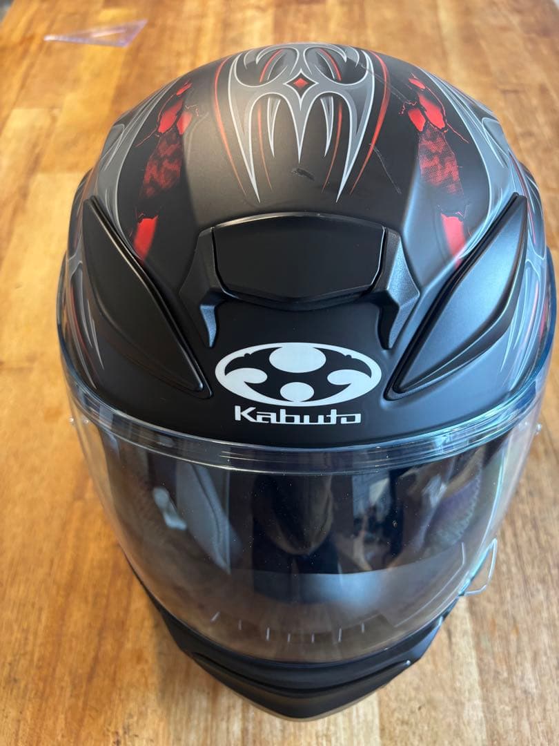 カブト　SHUMA FLAME　フラットブラックレッド　Mサイズ　kabuto