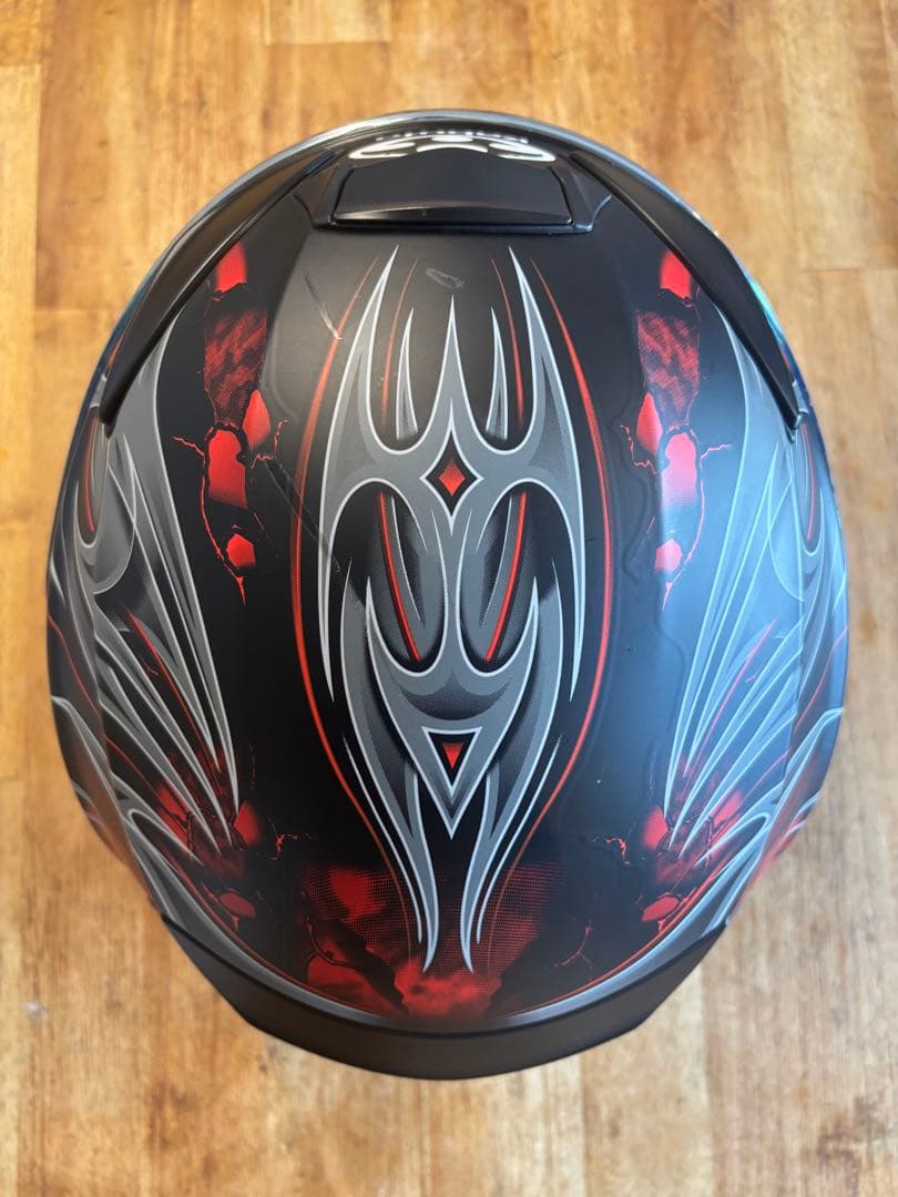 カブト　SHUMA FLAME　フラットブラックレッド　Mサイズ　kabuto