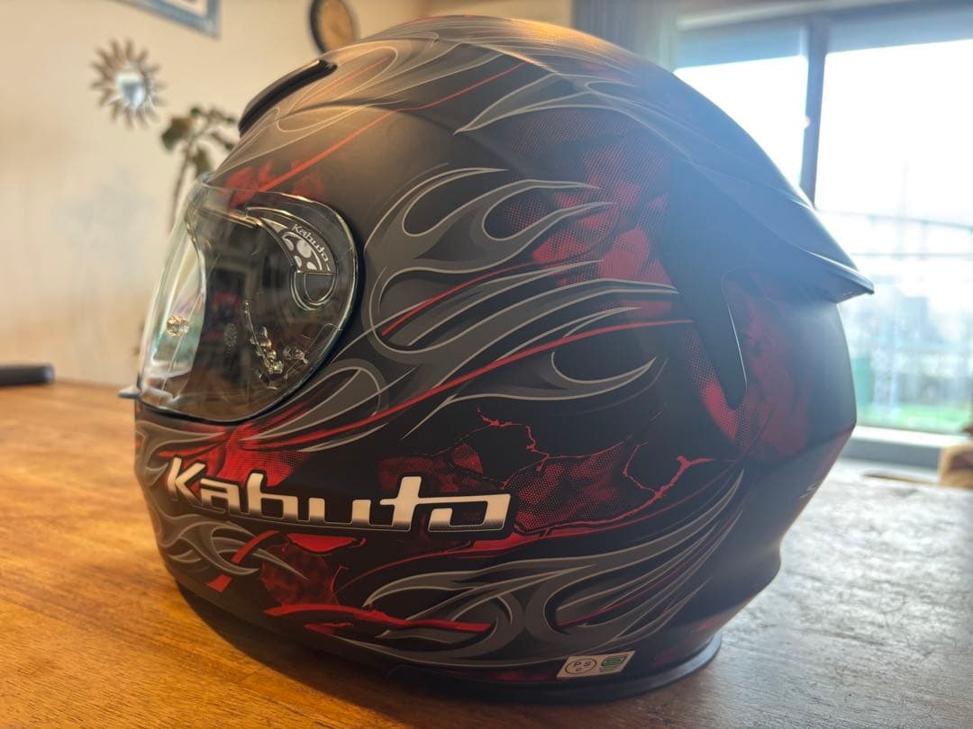 カブト　SHUMA FLAME　フラットブラックレッド　Mサイズ　kabuto