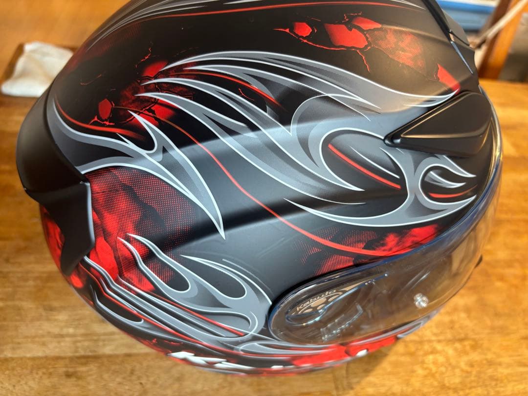 カブト　SHUMA FLAME　フラットブラックレッド　Mサイズ　kabuto