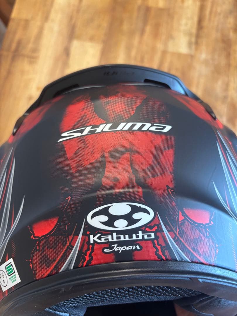 カブト　SHUMA FLAME　フラットブラックレッド　Mサイズ　kabuto