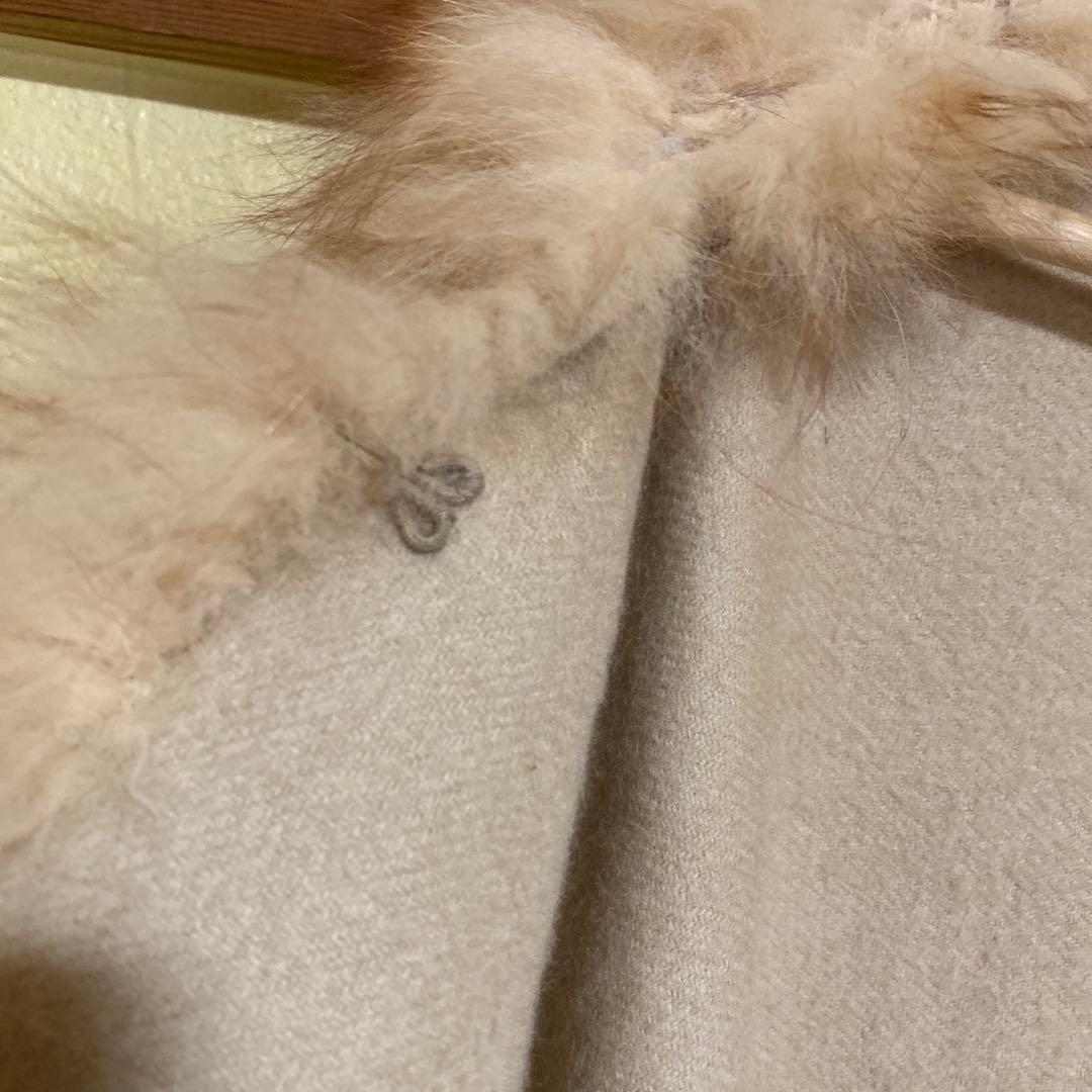 DUALVIEW ミンク　フリルファーポンチョ　ケープコート