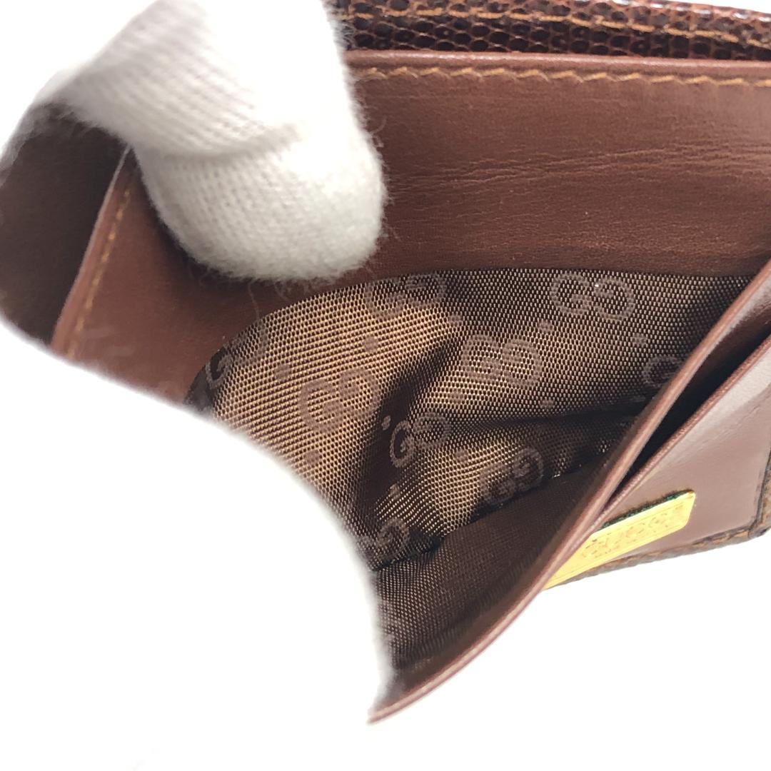 【未使用保管品】9F449 グッチ オールドグッチ 札入れ レザー ブラウン