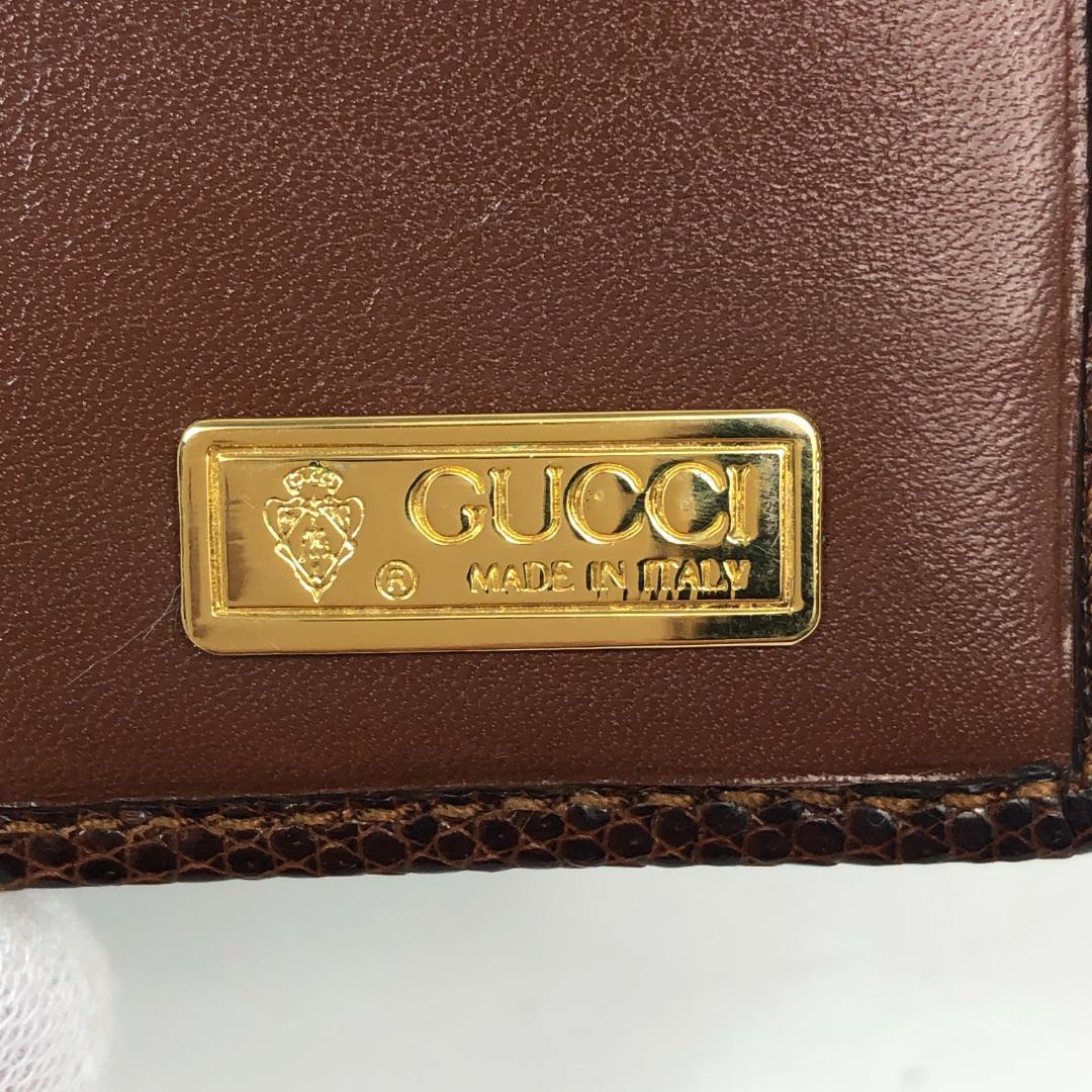 【未使用保管品】9F449 グッチ オールドグッチ 札入れ レザー ブラウン