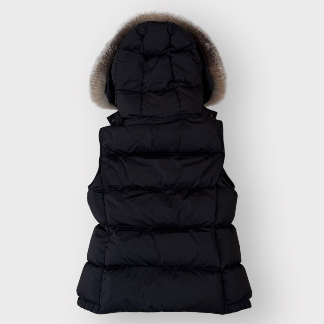 美品　MONCLER GALLINULE フォックスファー　ダウンベスト　黒