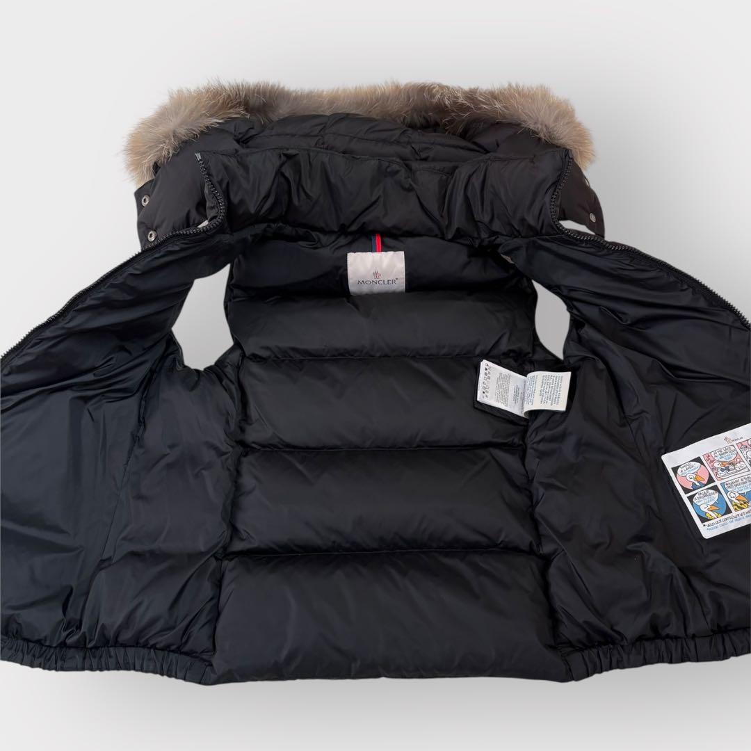 美品　MONCLER GALLINULE フォックスファー　ダウンベスト　黒