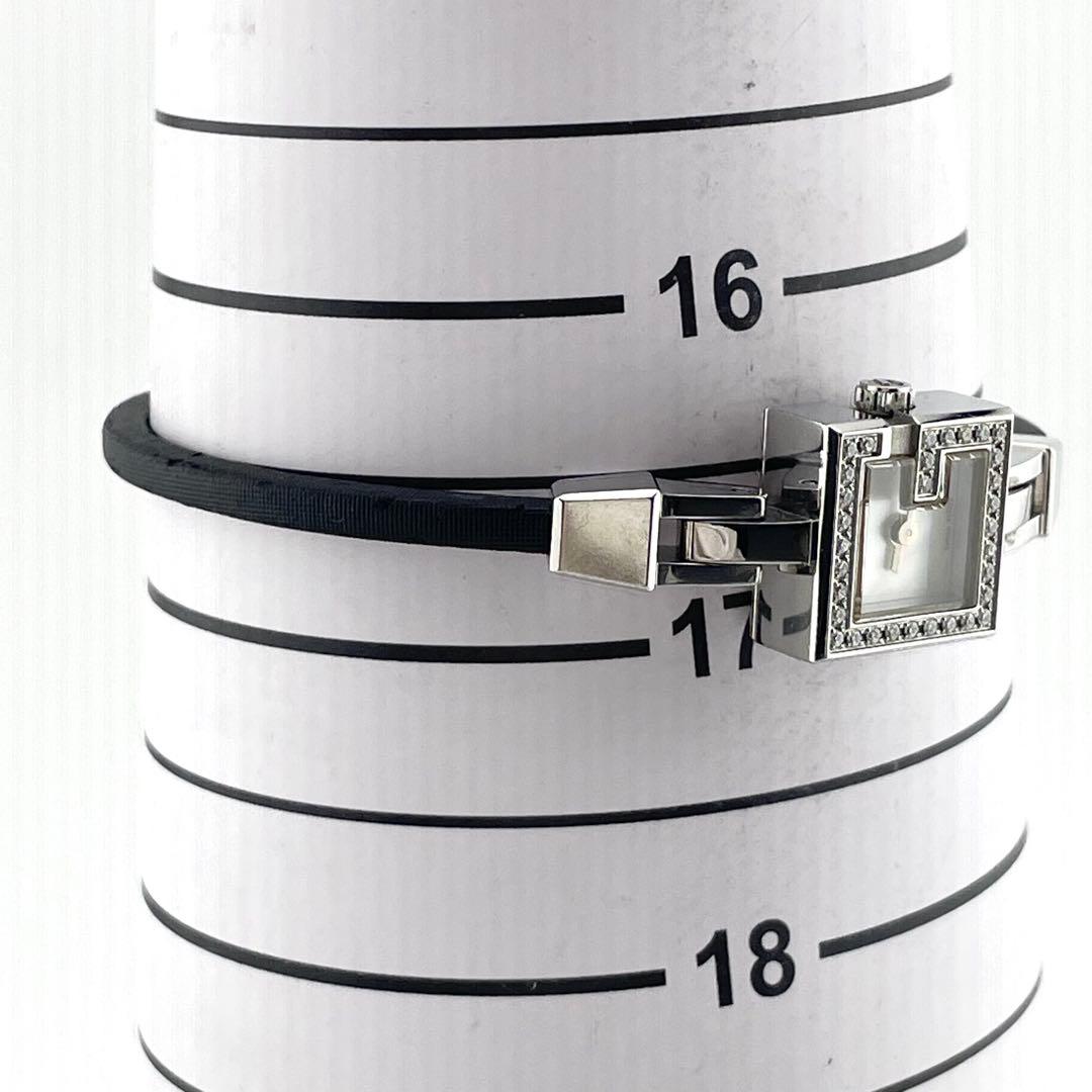 【稼働】グッチ　Gロゴ　ダイヤベゼル　腕時計　シェリ文字盤　ジュエリーウォッチ