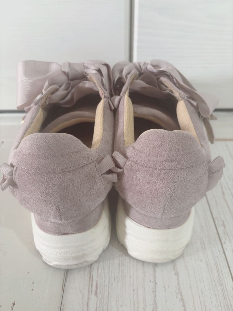 LIZLISA ビジューベルト厚底スニーカー ピンク