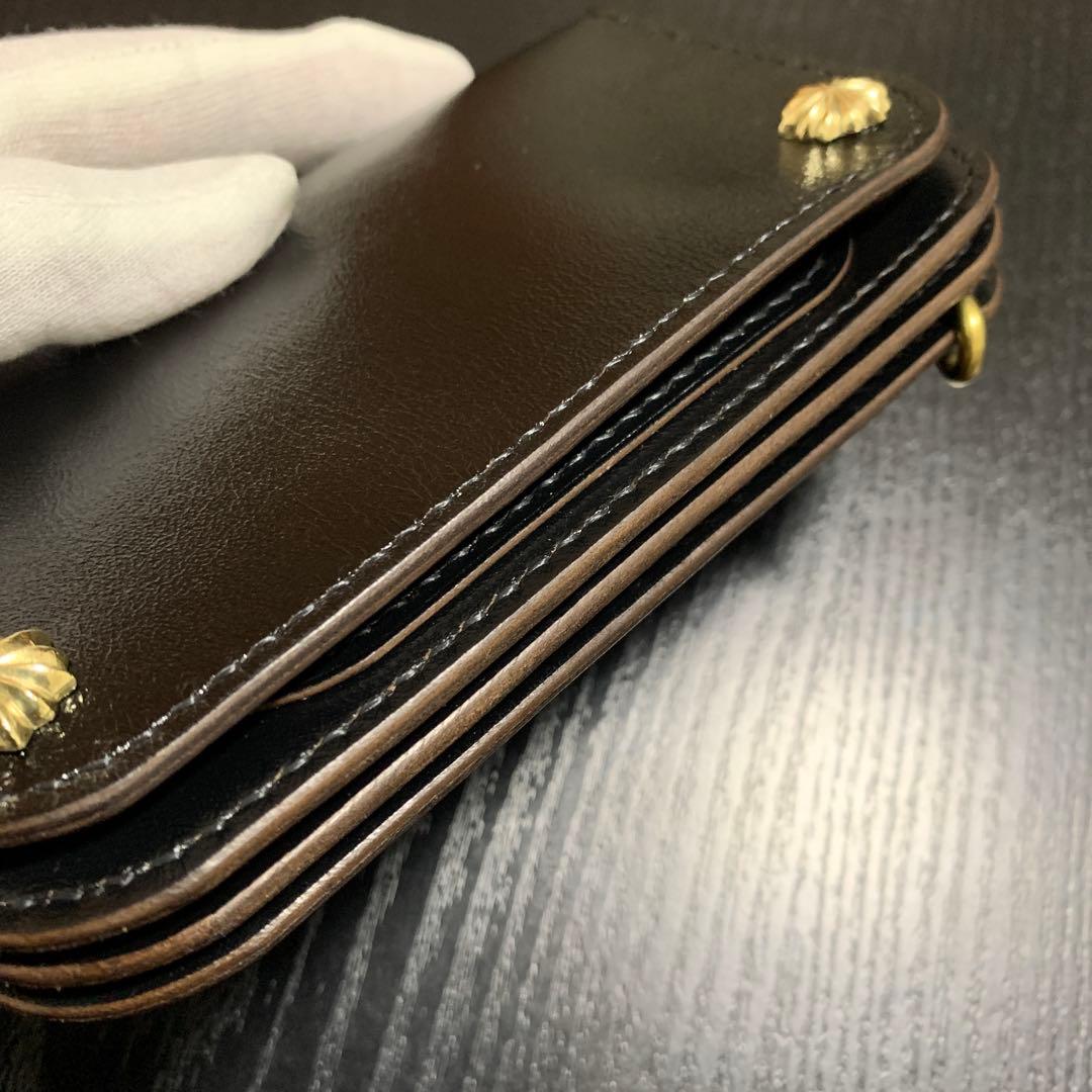 トラッカーウォレット　horse leather CA008 チェーン付き