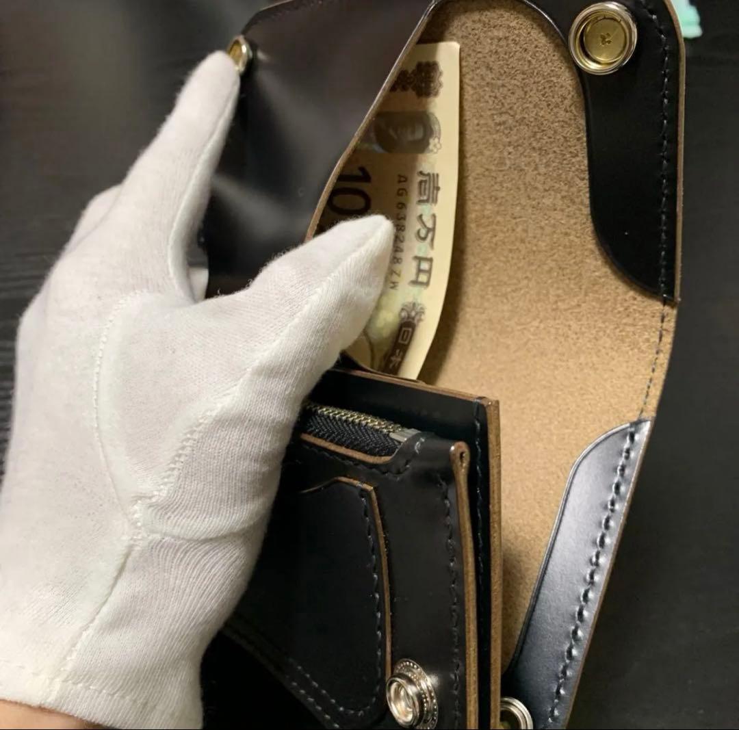 トラッカーウォレット　horse leather CA008 チェーン付き