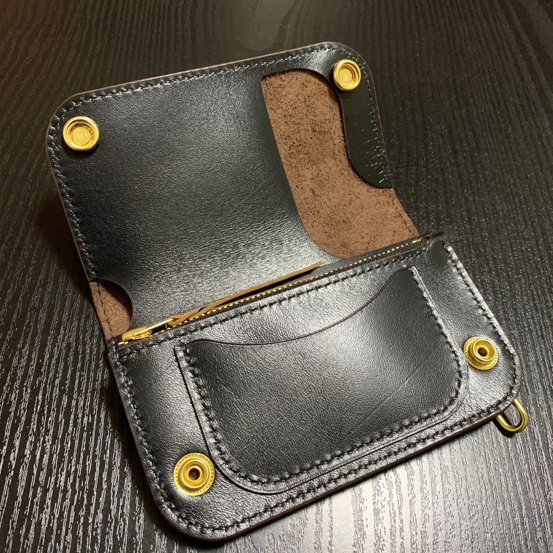 トラッカーウォレット　horse leather CA008 チェーン付き