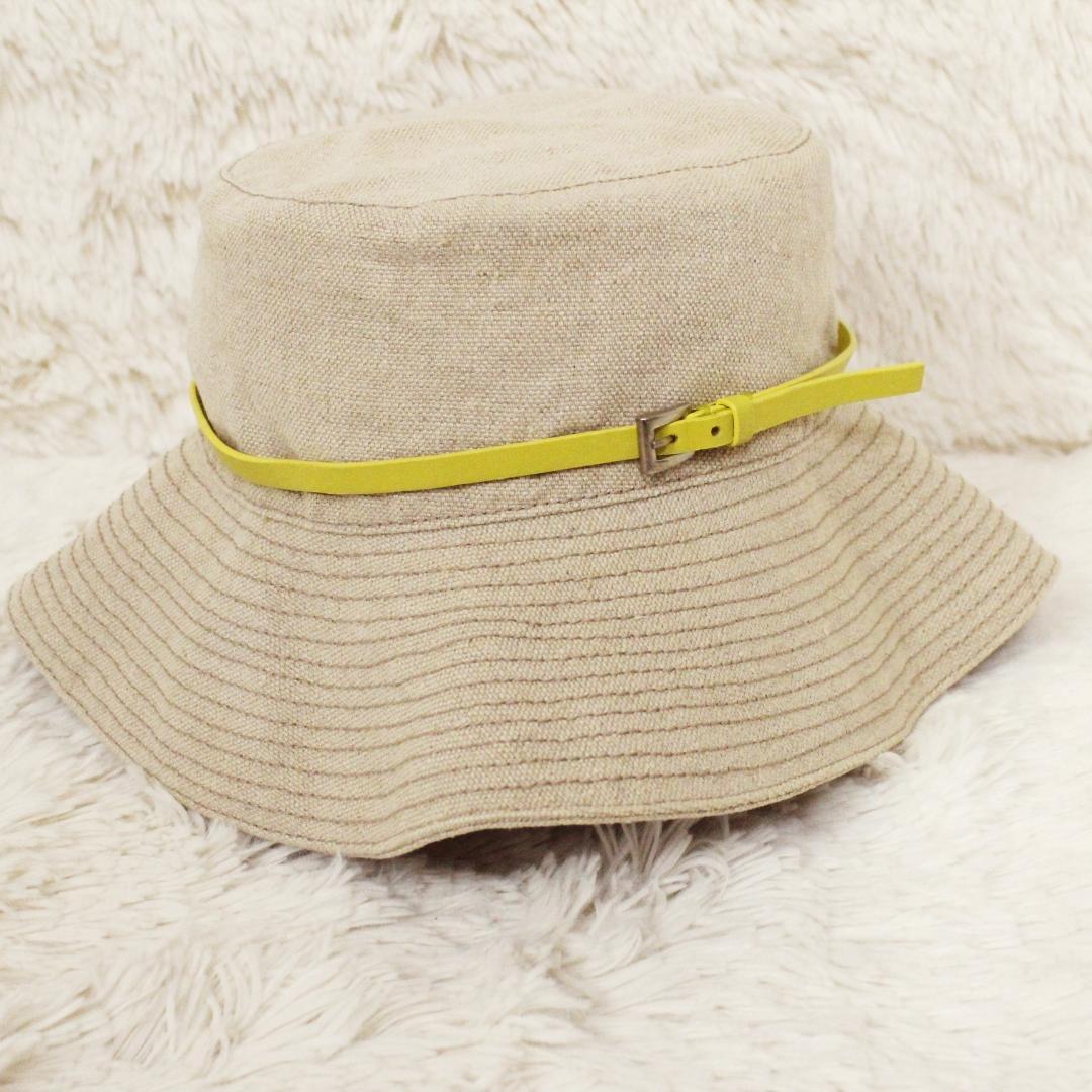 あーにゃん様　極美品 PRADA プラダ 帽子 バケットハット 麻 トリムレザー