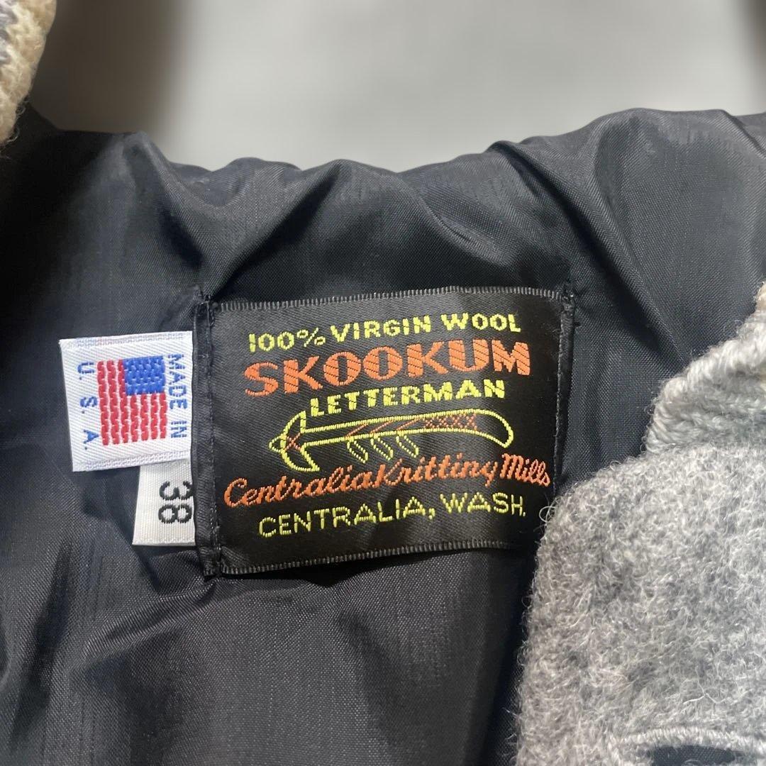 H*x様 SKOOKUM スタジャン グレー 38