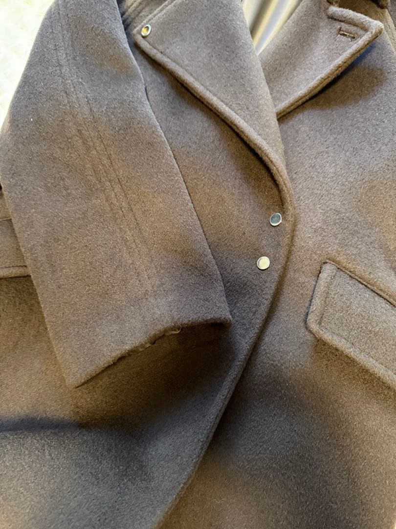 SHIPS any: バルマカーン コクーン コート　ブラウン